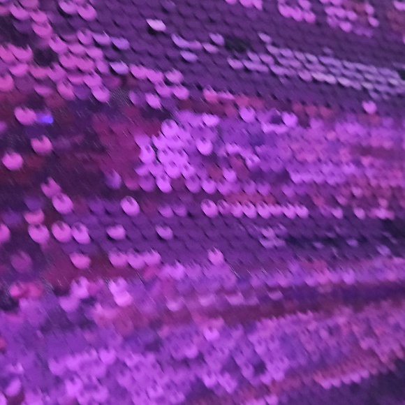 Allegra K Purple Sequin Mini Dress 3X - Picture 3 of 5